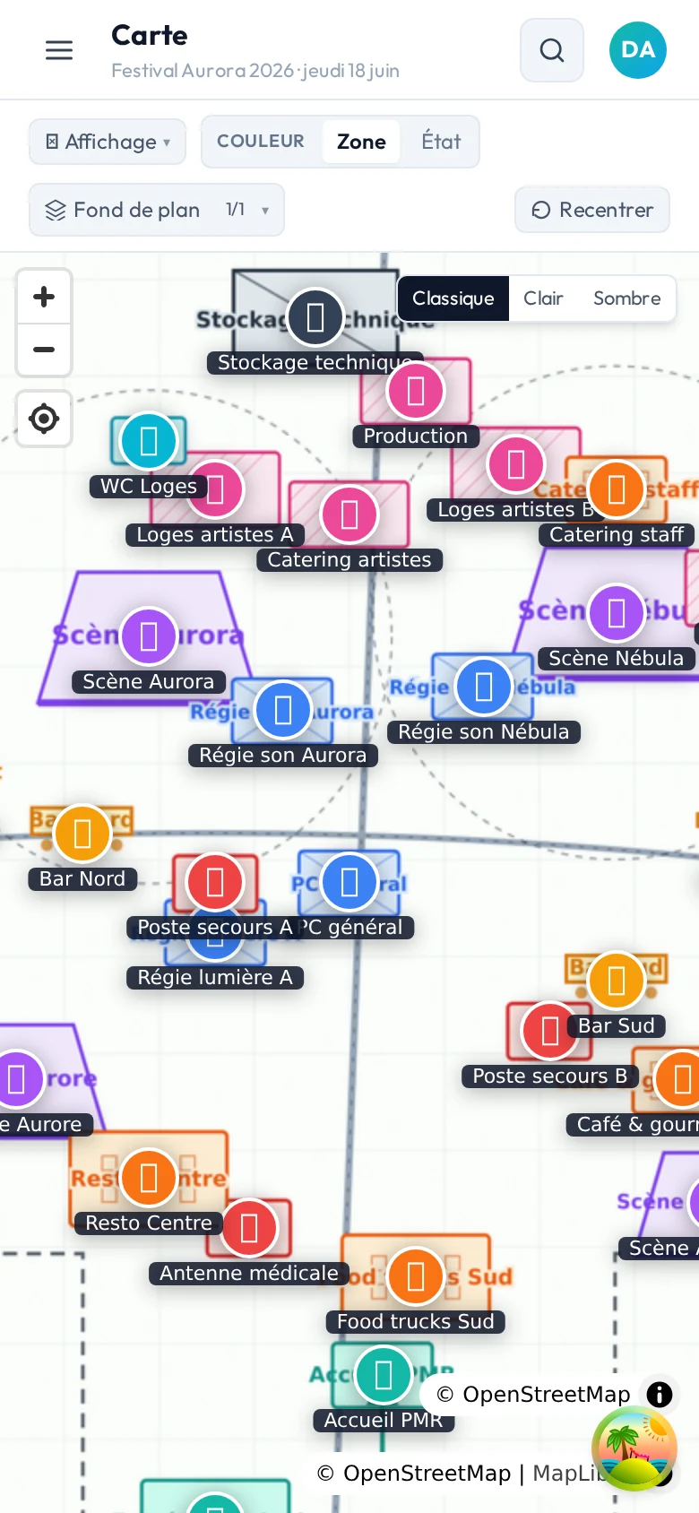 Écran de scan rapide sur smartphone.